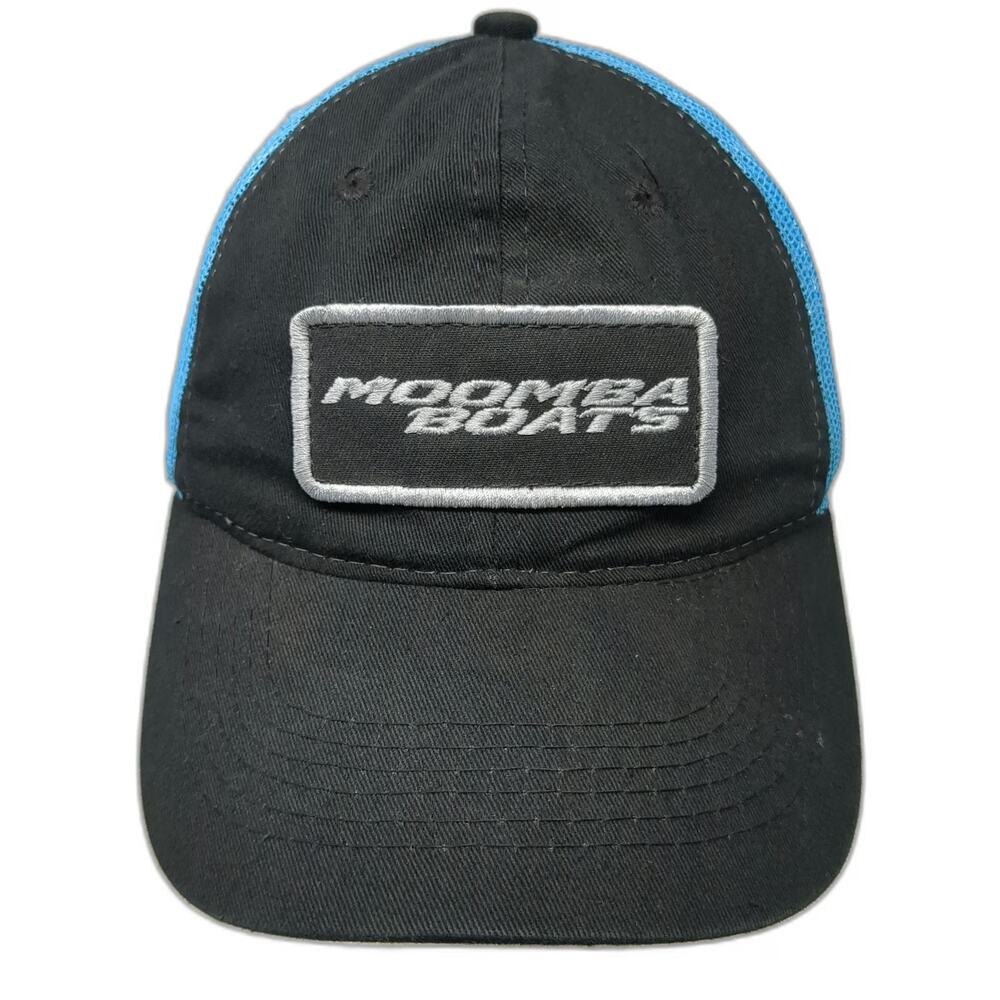 Outdoor Cap Baseball Hat Black Blue One Size Mesh Back Moomba Boats Patch Gear